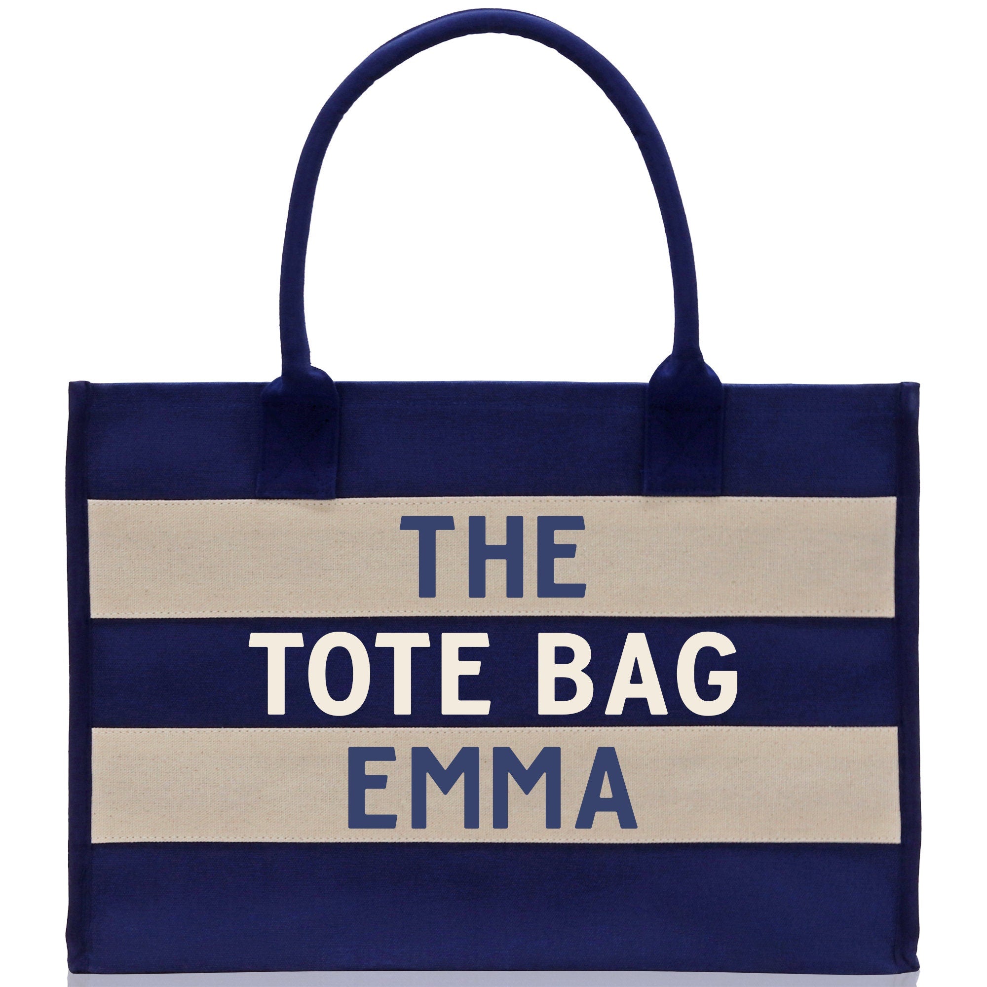 The Tote Bag Navy Name Personalized Gift Tote Bag Custom Gift Bag ST1002