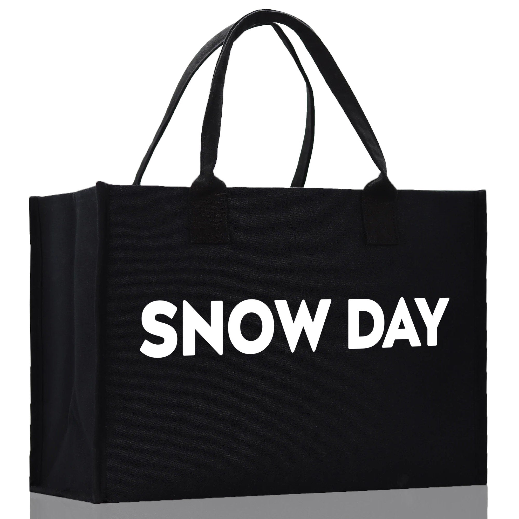 Snow Day Cotton Canvas Chic Beach Tote Bag Multipurpose Tote Weekender Tote Gift for Her Outdoor Tote Vacation Tote Large Beach Bag