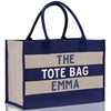 The Tote Bag Navy Name Personalized Gift Tote Bag Custom Gift Bag ST1002