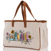 Floral Book Tote Bag Graduation Gift Library Tote School Bag Book worm Bookish Tote Wildflower Book Lover Gift Reader Bloom Canvas Tote