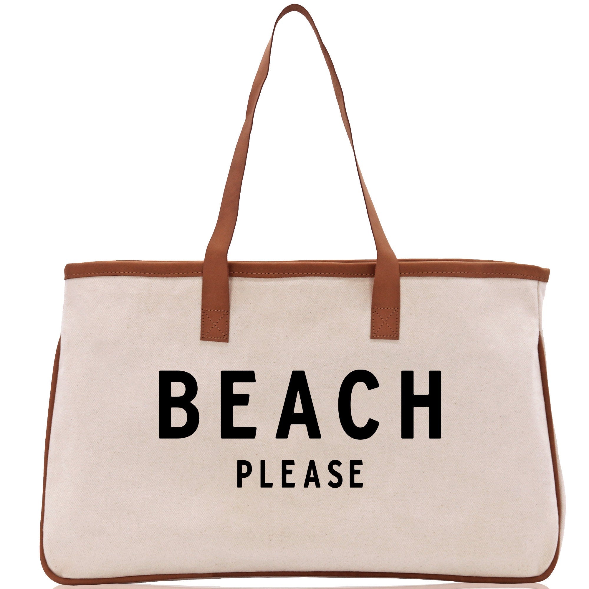 Beach Please Tote Bag - Large Chic Tote Bag - Gift for Her - Girls Weekend Tote - Weekender Bag - Weekend Tote - Beach Tote Bag