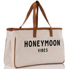 Honeymoon Vibes Beach Tote Bag - Large Chic Tote Bag - Gift for Her - Weekender Bag - Honeymooners Honeymoon Gifts Bridal Gift Newlyweds