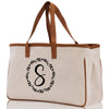 Monogram Beach Canvas Tote Bag Initial Tote Bag Letter Tote Bag Birthday Gift Personalized Tote Bag Personalized Beach Bag Monogrammed Bag