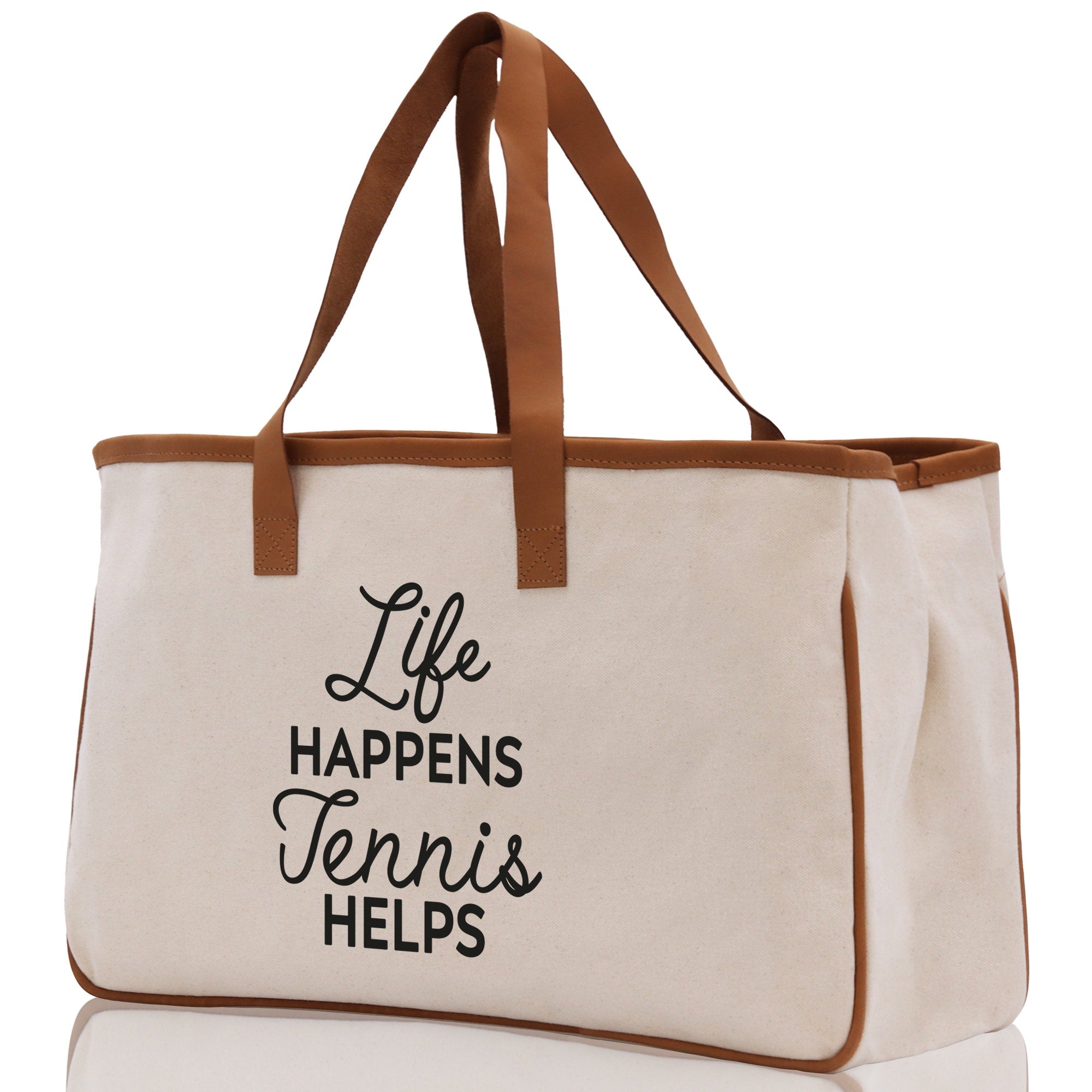 Tennis Tote Bag Custom Tennis Tote Bag Tennis Sport Gift for Her Personalized Tennis Bag Tennis Love Bag Tennis Coach Gift Canvas Tote Bag