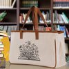 Floral Book Tote Bag Graduation Gift Library Tote School Bag Book worm Bookish Tote Wildflower Book Lover Gift Reader Bloom Canvas Tote