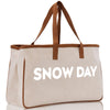 Snow Day Cotton Canvas Chic Beach Tote Bag Multipurpose Tote Weekender Tote Gift for Her Outdoor Tote Vacation Tote Large Beach Bag