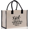 God is within her She will not fall PSALM 46:5 Religious Tote Bag for Women Bible Verse Canvas Tote Bag Religious Gifts Church Tote Bag