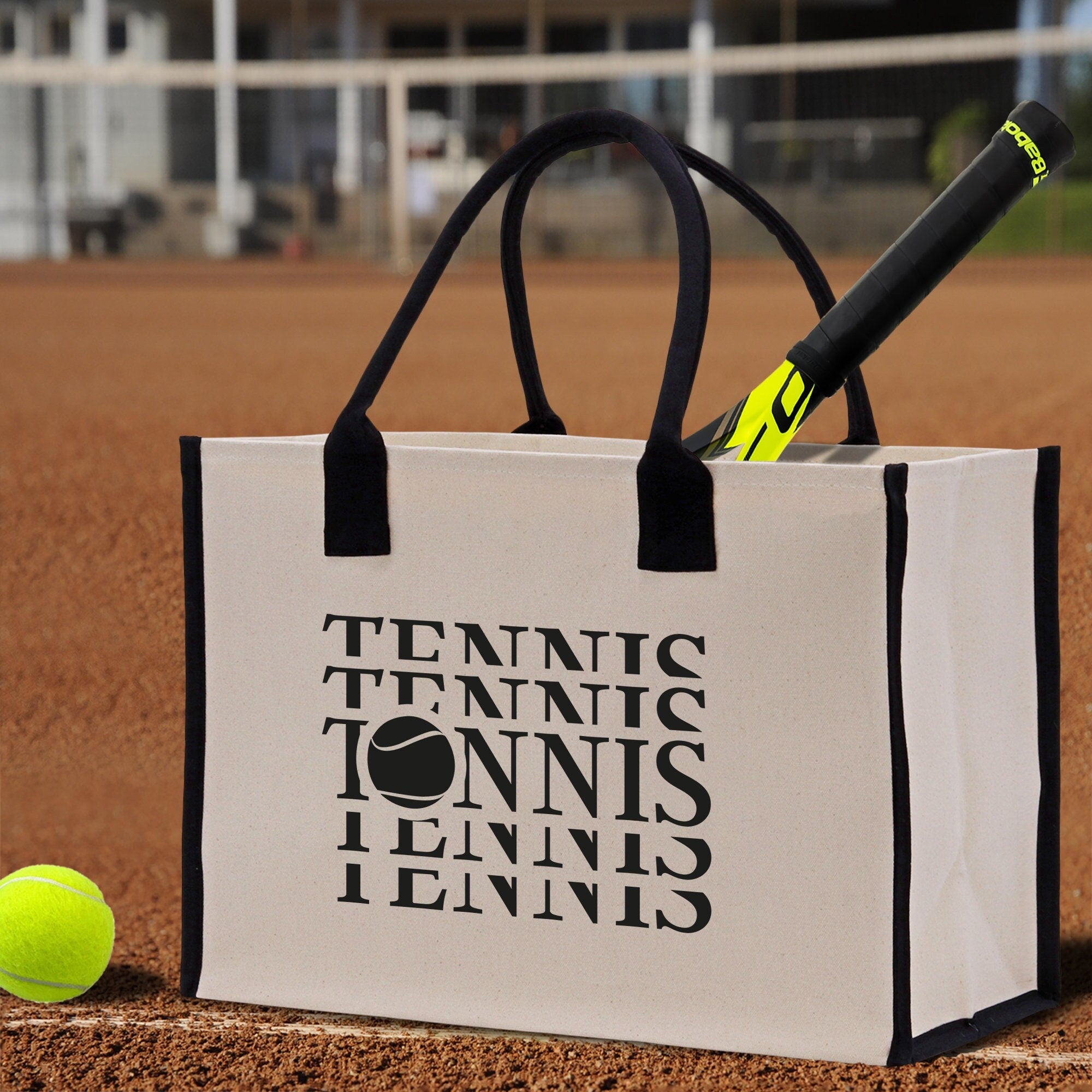 Tennis Tote Bag Custom Tennis Tote Bag Tennis Sport Gift for Her Personalized Tennis Bag Tennis Love Bag Tennis Coach Gift Canvas Tote Bag