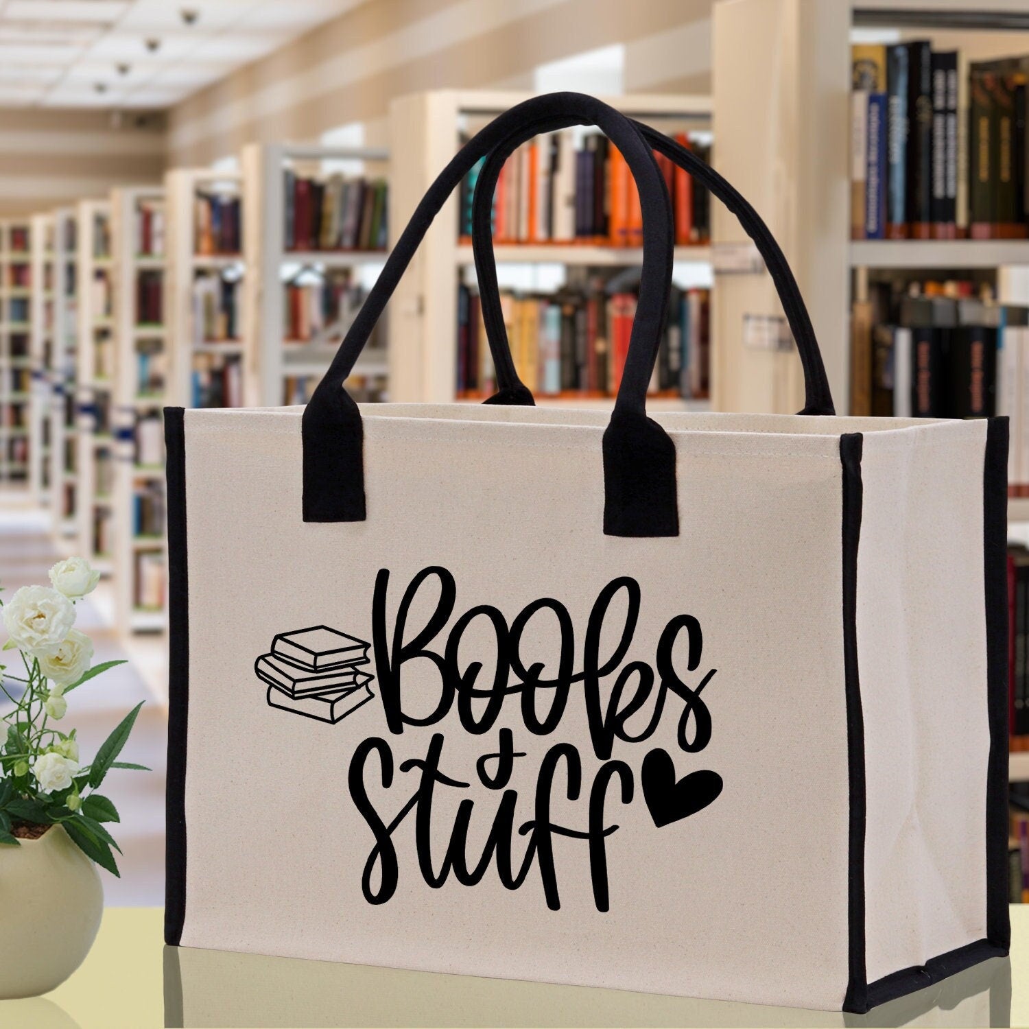 Books Stuff Tote Bag Bookworm Gift Book Quotes Party Gift Book Lover Tote Book Canvas Tote Bag Birthday Gift Library Bag Grocery Bag