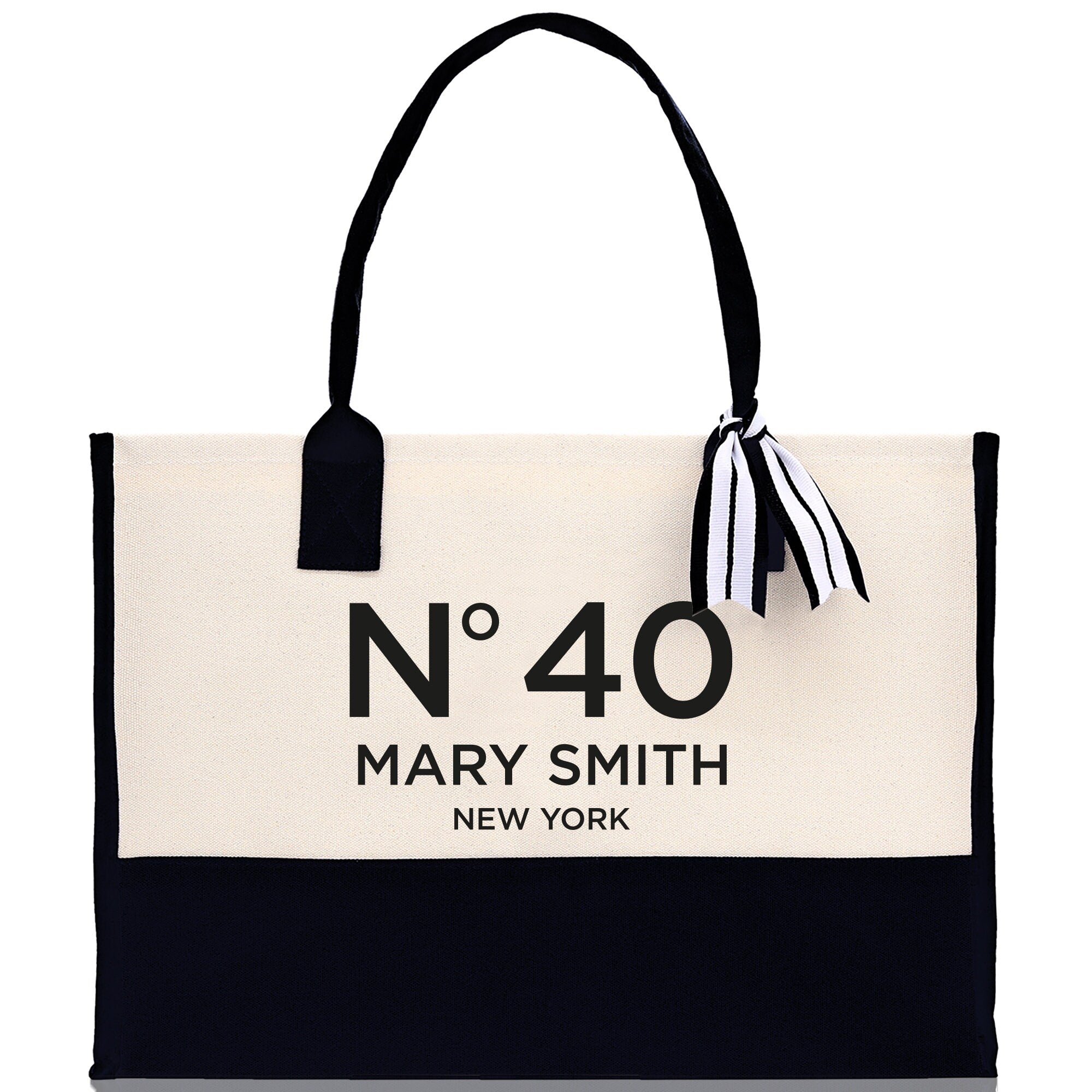 Birthday Celebration Personalized Gift Canvas Tote Bag with Name and State 40th 50th Birthday Gift Tote Bag for Her Custom Birthday Gift
