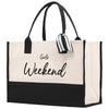 Girls Weekend Canvas Tote Bag Birthday Gift for Her Weekender Tote Bag Beach Tote Bag Large Beach Tote Bag