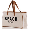 Beach Please Tote Bag - Large Chic Tote Bag - Gift for Her - Girls Weekend Tote - Weekender Bag - Weekend Tote - Beach Tote Bag