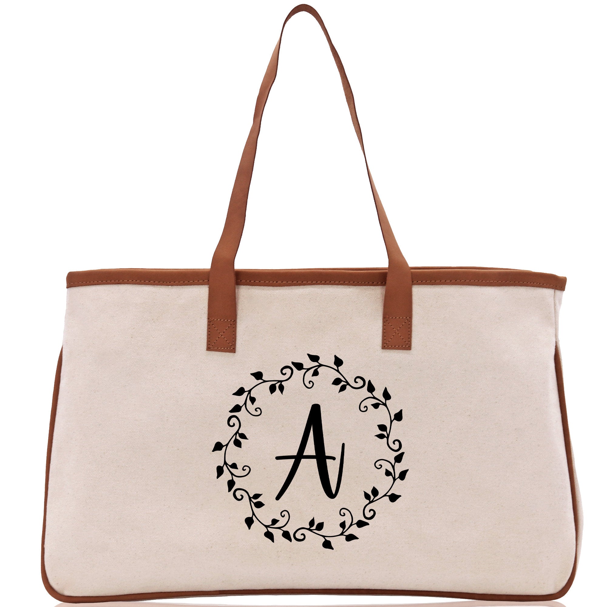 Monogram Beach Canvas Tote Bag Initial Tote Bag Letter Tote Bag Birthday Gift Personalized Tote Bag Personalized Beach Bag Monogrammed Bag