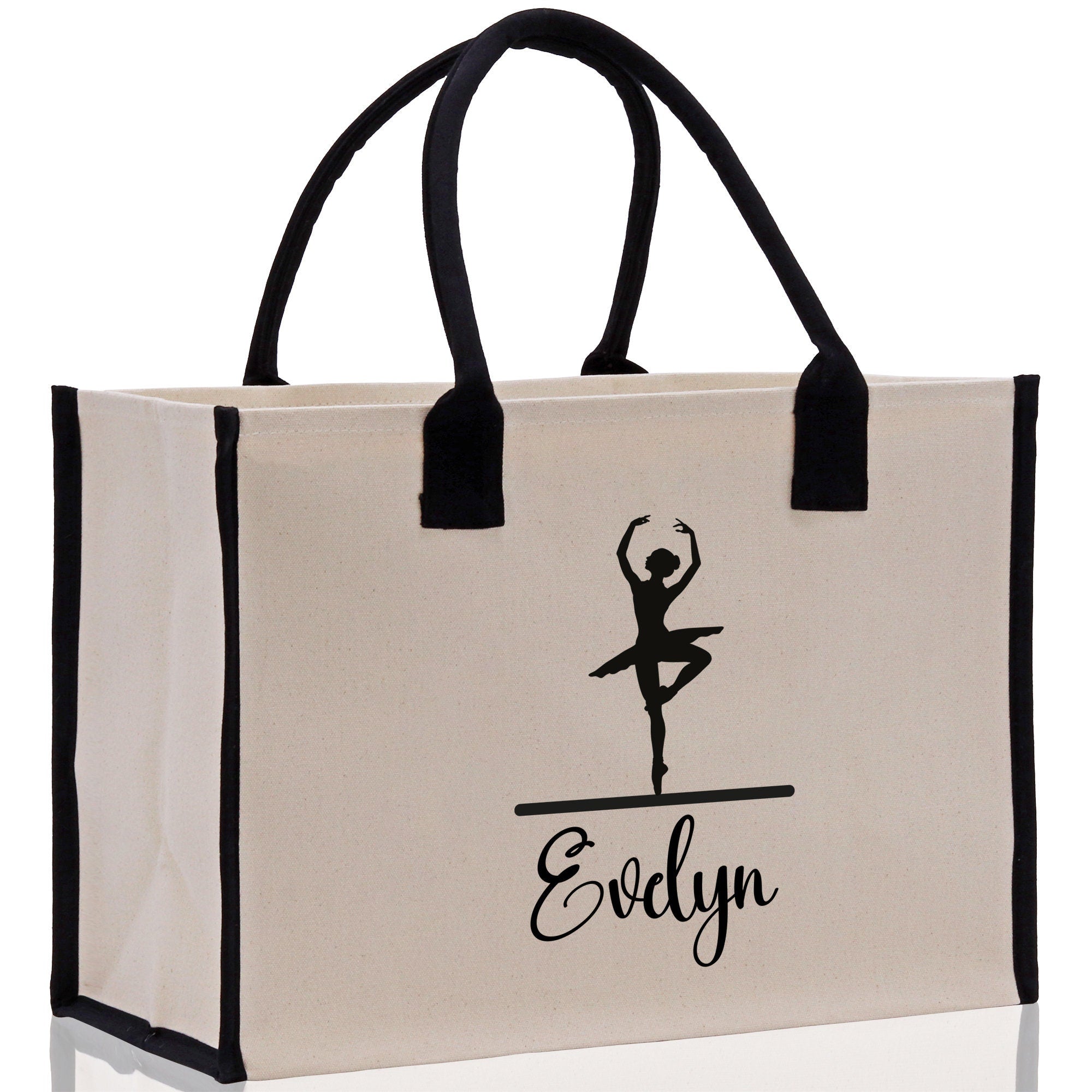 Dance Personalized Tote Bag Ballet Bag Gymnastic Bag Ballerina Bag Dancer Gift Dance Teacher Gift Dance Student Bag Custom for Women Girls