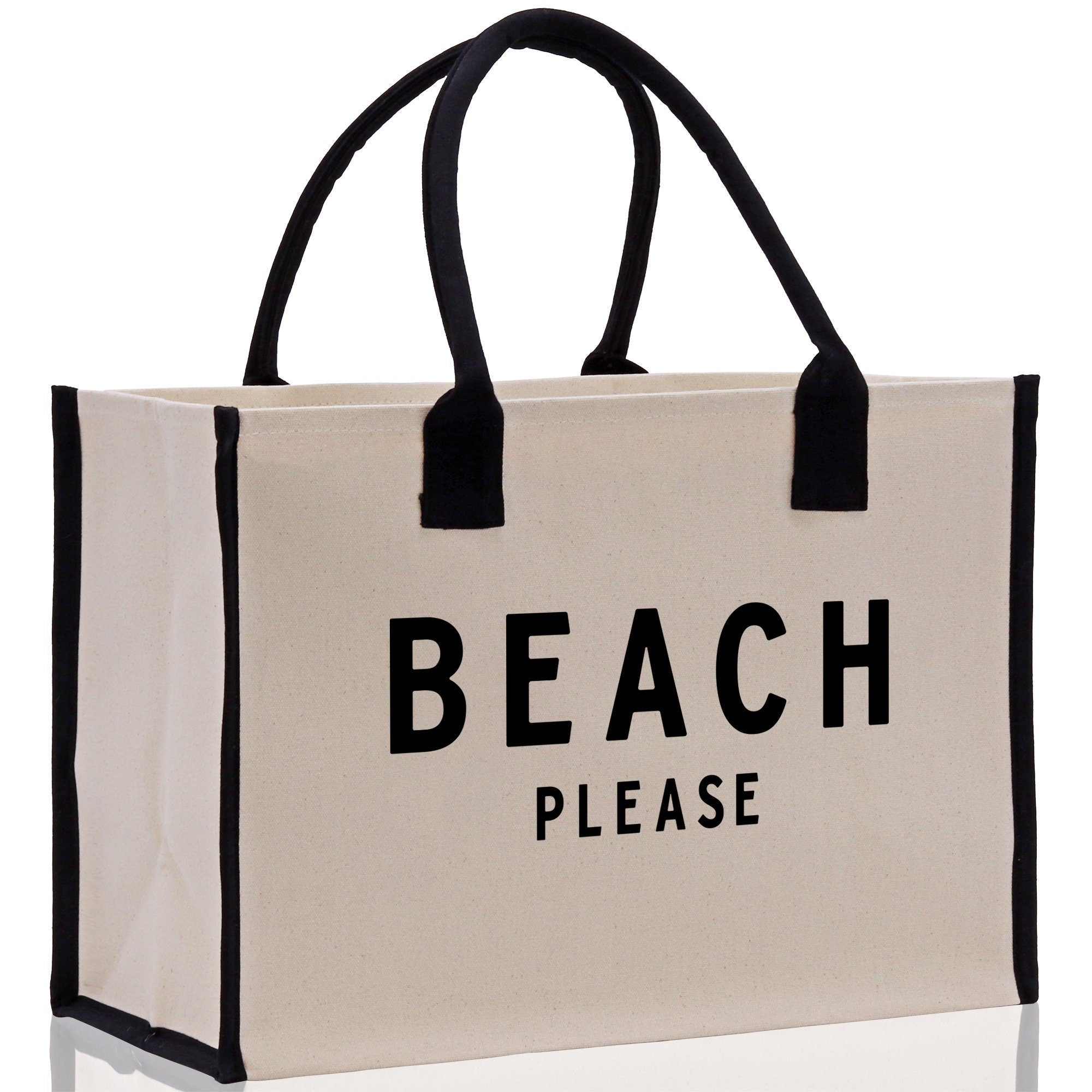 Beach Please Tote Bag - Large Chic Tote Bag - Gift for Her - Girls Weekend Tote - Weekender Bag - Weekend Tote - Beach Tote Bag