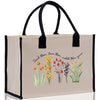 Teacher Floral Tote Bag Teacher Wildflower Graphic Tote Teacher Life Tote Bag Teacher Flower Bag Gift for Teacher Wildflower Book Bag