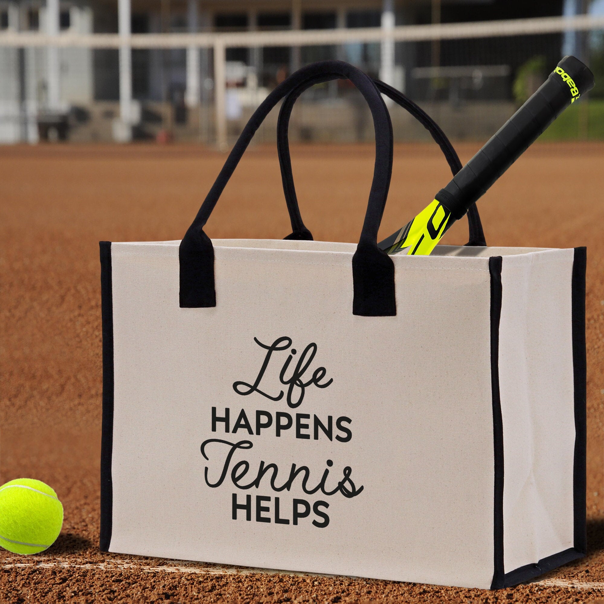 Tennis Tote Bag Custom Tennis Tote Bag Tennis Sport Gift for Her Personalized Tennis Bag Tennis Love Bag Tennis Coach Gift Canvas Tote Bag