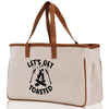 Let's Get Toasted Cotton Canvas Chic Tote Bag Camping Tote Camping Lover Gift Tote Bag Outdoor Tote Multipurpose Weekender Tote Camper Tote