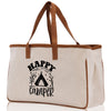 Happy Camper Cotton Canvas Chic Tote Bag Camping Tote Camping Lover Gift Tote Bag Outdoor Tote Weekender Tote Camper Tote Multipurpose Tote