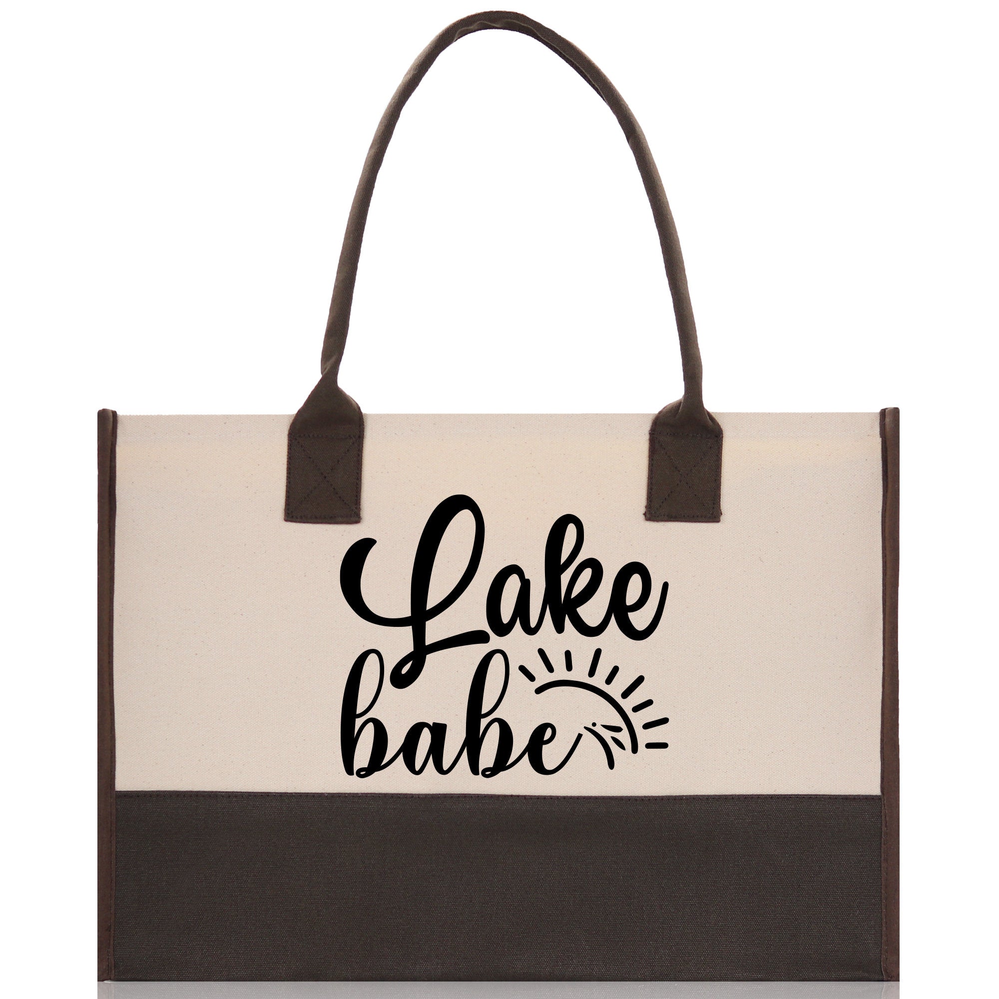 Lake Babe Cotton Canvas Chic Tote Bag Camping Tote Lake Lover Gift Tote Bag Outdoor Tote Multipurpose Tote