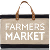Farmers Market Jute Canvas Tote Funny Farmer Market Bag Quote Jute Bag Shopping Bag Burlap Bag Farmhouse Bag Grocery Bag