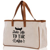 Take Me to the Lake Cotton Canvas Chic Tote Bag Camping Tote  Lake Lover Gift Tote Bag Outdoor Tote Weekender Tote Laker Tote