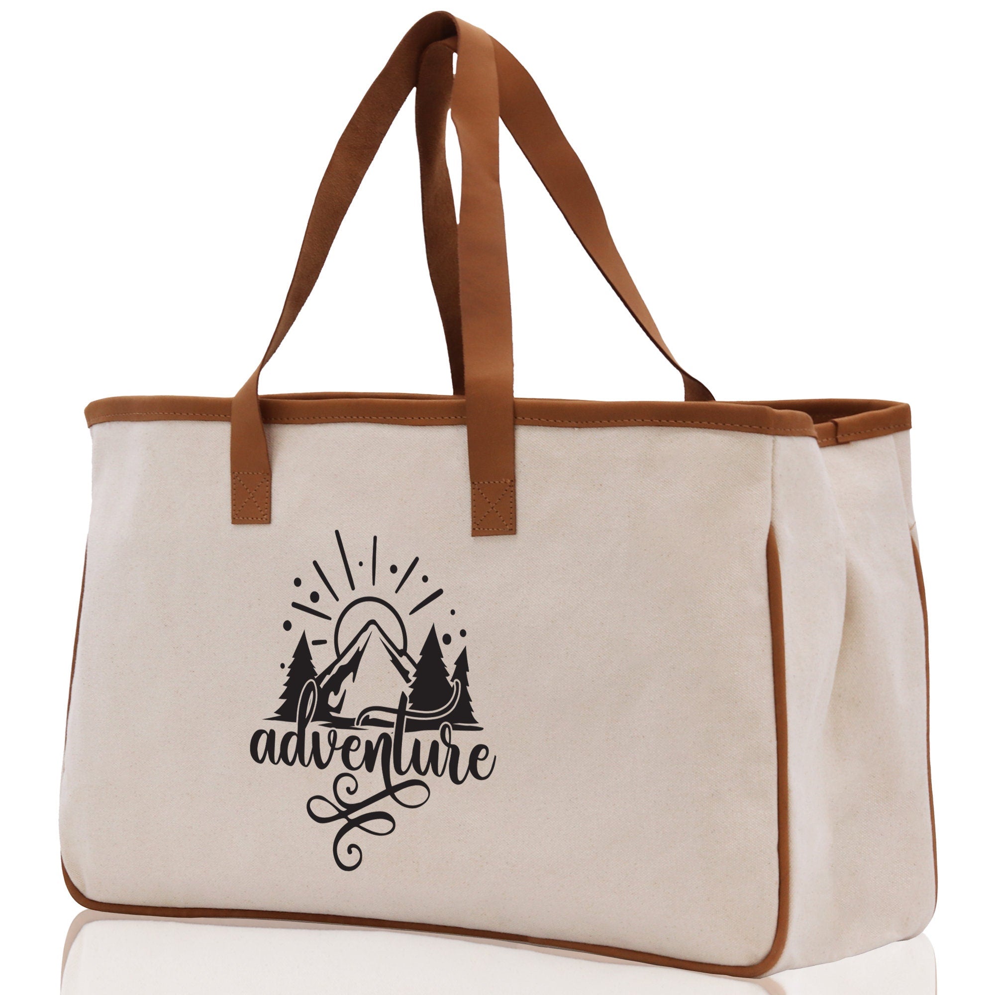 Adventure Cotton Canvas Chic Tote Bag Camping Tote Camping Lover Gift Tote Bag Outdoor Tote Weekender Tote Camper Tote Multipurpose Tote