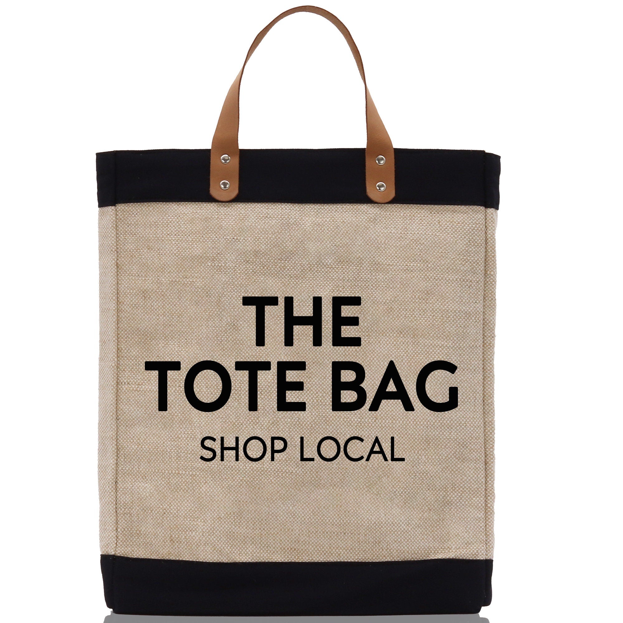 The Tote Bag Shop Local Jute Canvas Tote Funny Farmer Market Bag Quote Jute Bag Shopping Bag Burlap Bag Farmhouse Bag Grocery Bag