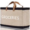 Groceries Jute Canvas Tote Funny Farmer Market Bag Quote Jute Bag Shopping Bag Burlap Bag Farmhouse Bag Grocery Bag