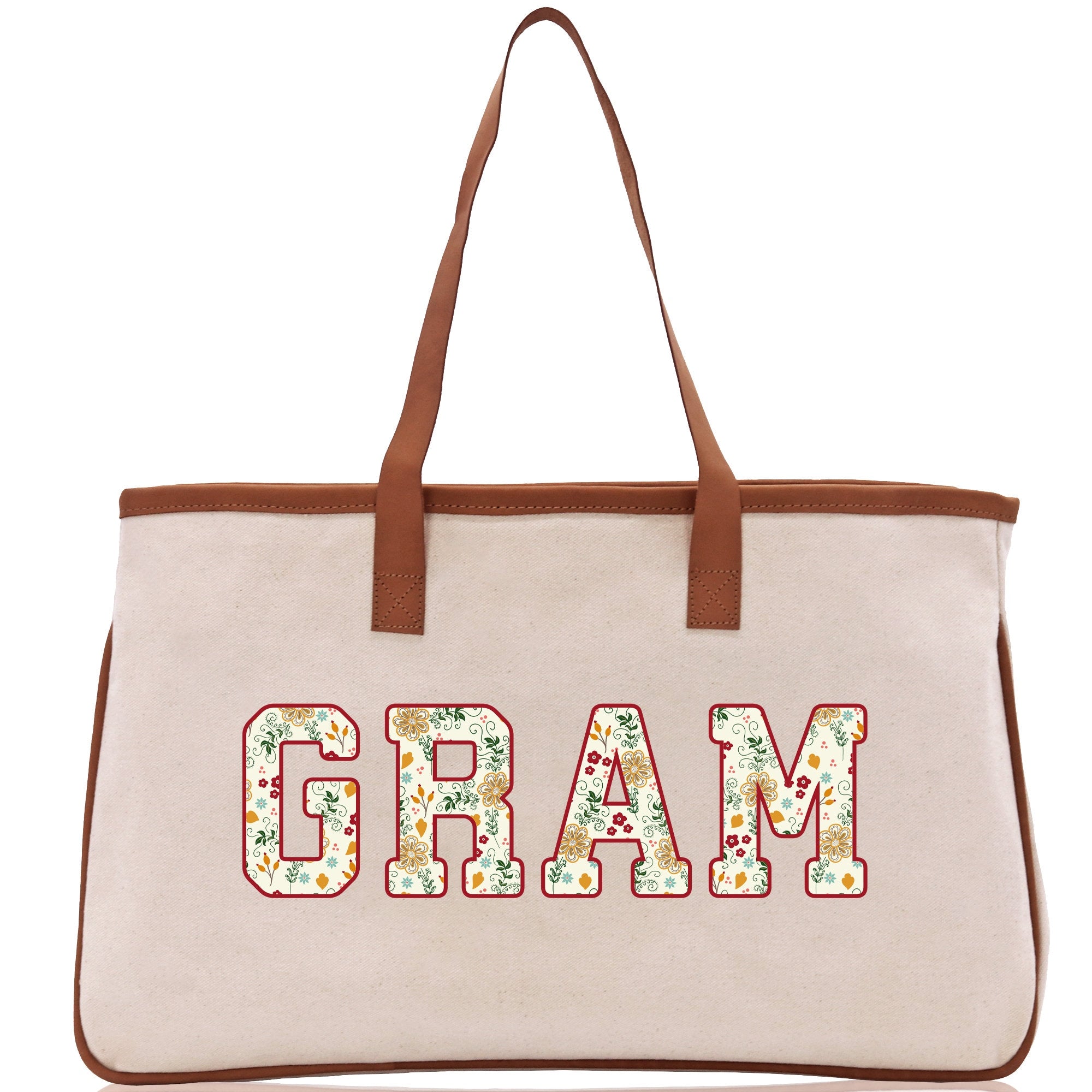 Gaga Gram Mimi Nana Grandma Canvas Tote Bag Grandma's Getaway Bag Grandma Gift Bag Mothers Day Gift Bag Grandma Beach Bag Gift for Grandma