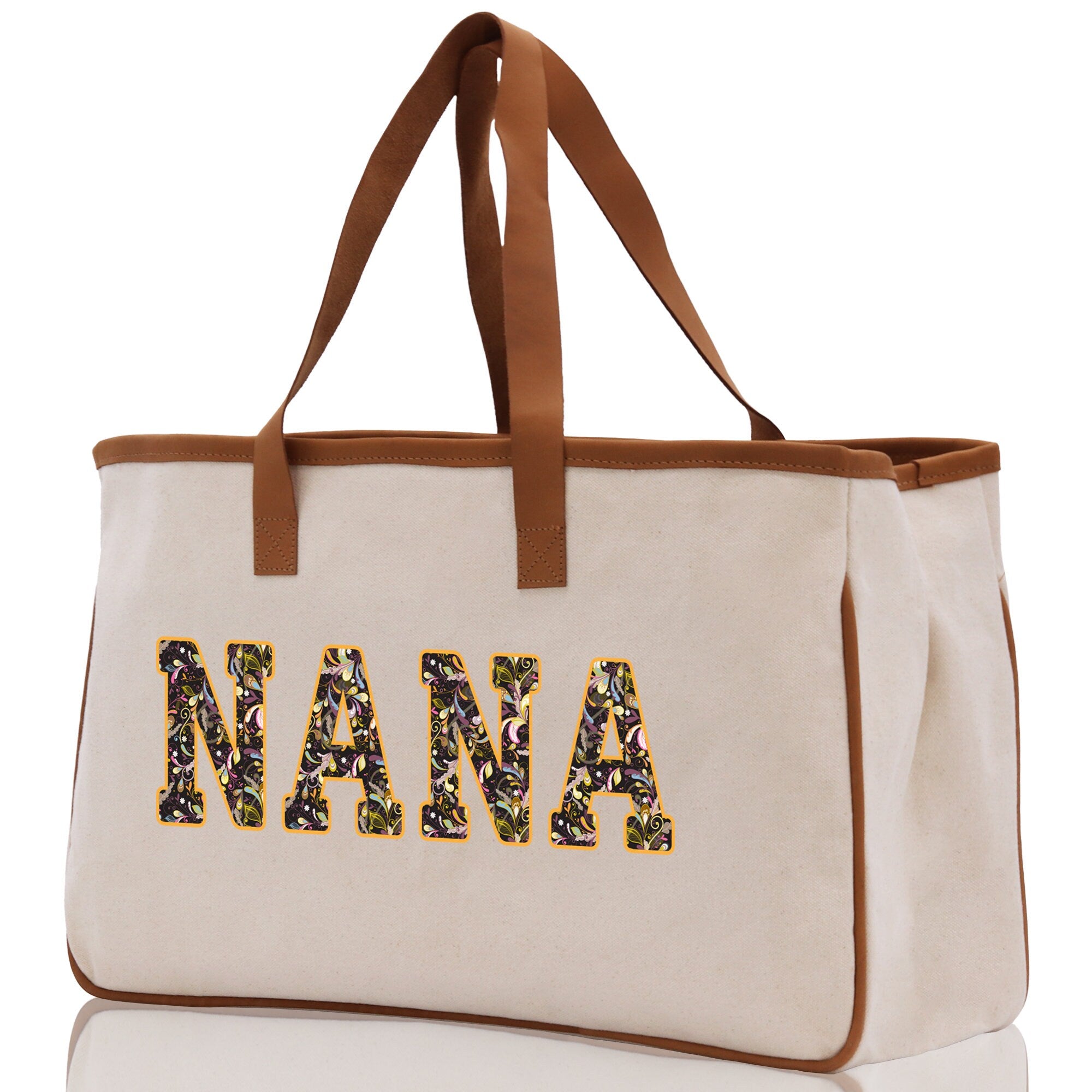 Gaga Gram Mimi Nana Grandma Canvas Tote Bag Grandma's Getaway Bag Grandma Gift Bag Mothers Day Gift Bag Grandma Beach Bag Gift for Grandma