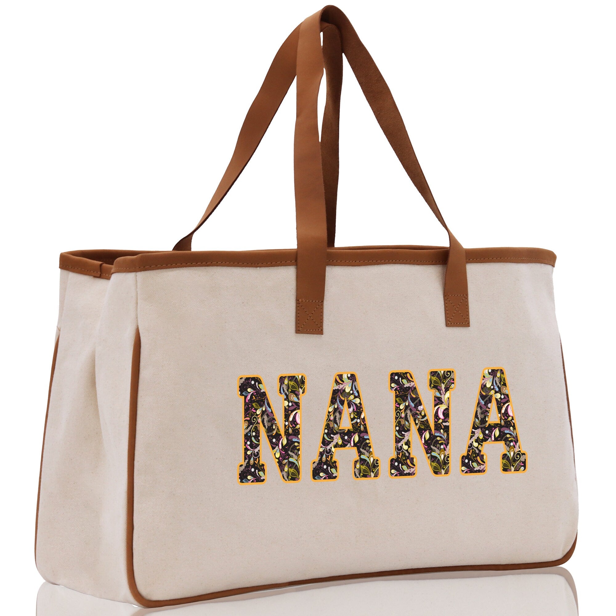 Gaga Gram Mimi Nana Grandma Canvas Tote Bag Grandma's Getaway Bag Grandma Gift Bag Mothers Day Gift Bag Grandma Beach Bag Gift for Grandma