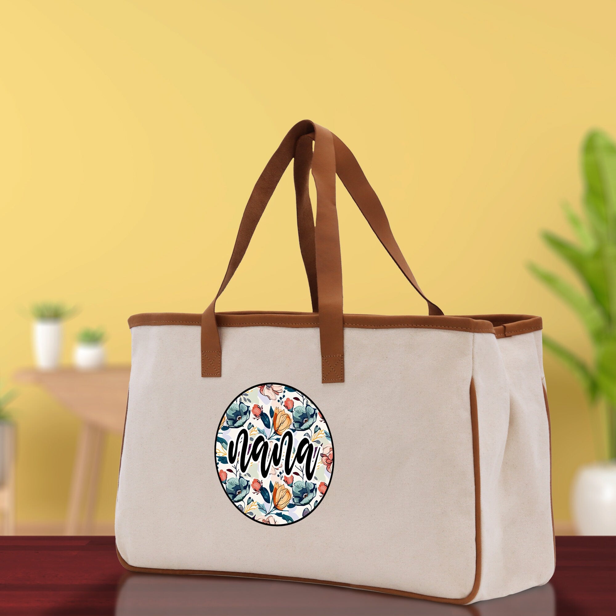 Gaga Gram Mimi Nana Grandma Canvas Tote Bag Grandma's Getaway Bag Grandma Gift Bag Mothers Day Gift Bag Grandma Beach Bag Gift for Grandma