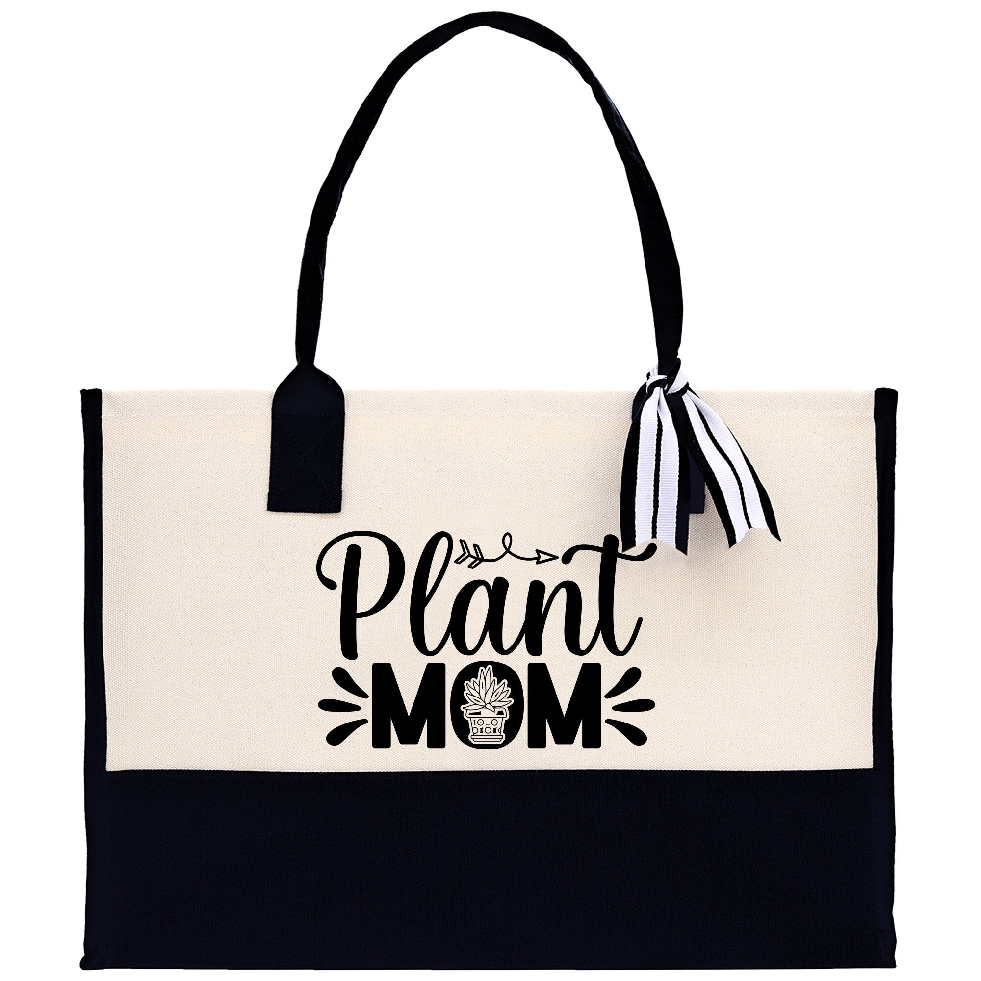 Plant Mom Canvas Tote Bag Plant Lovers Gift Plant Lady Tote Bag Gardener Mom Gift Gardening Tote Bag Plant Gift Botanical Gift for Mom