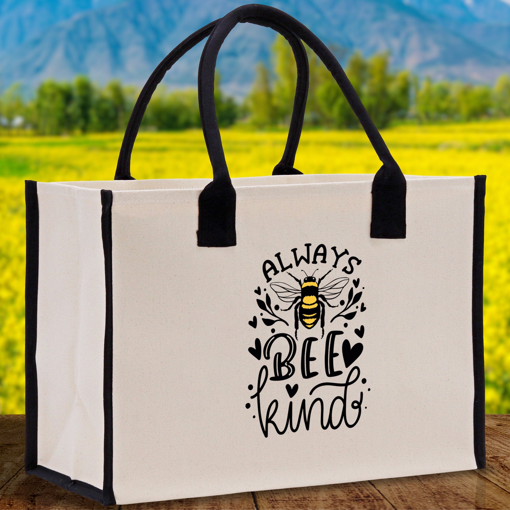 Always Bee Kind Cotton Canvas Tote Bag Nurse Appreciation Gift Bag Gift for Her Birthday Gift Bee Kind Mental Health Matters Save The Bees