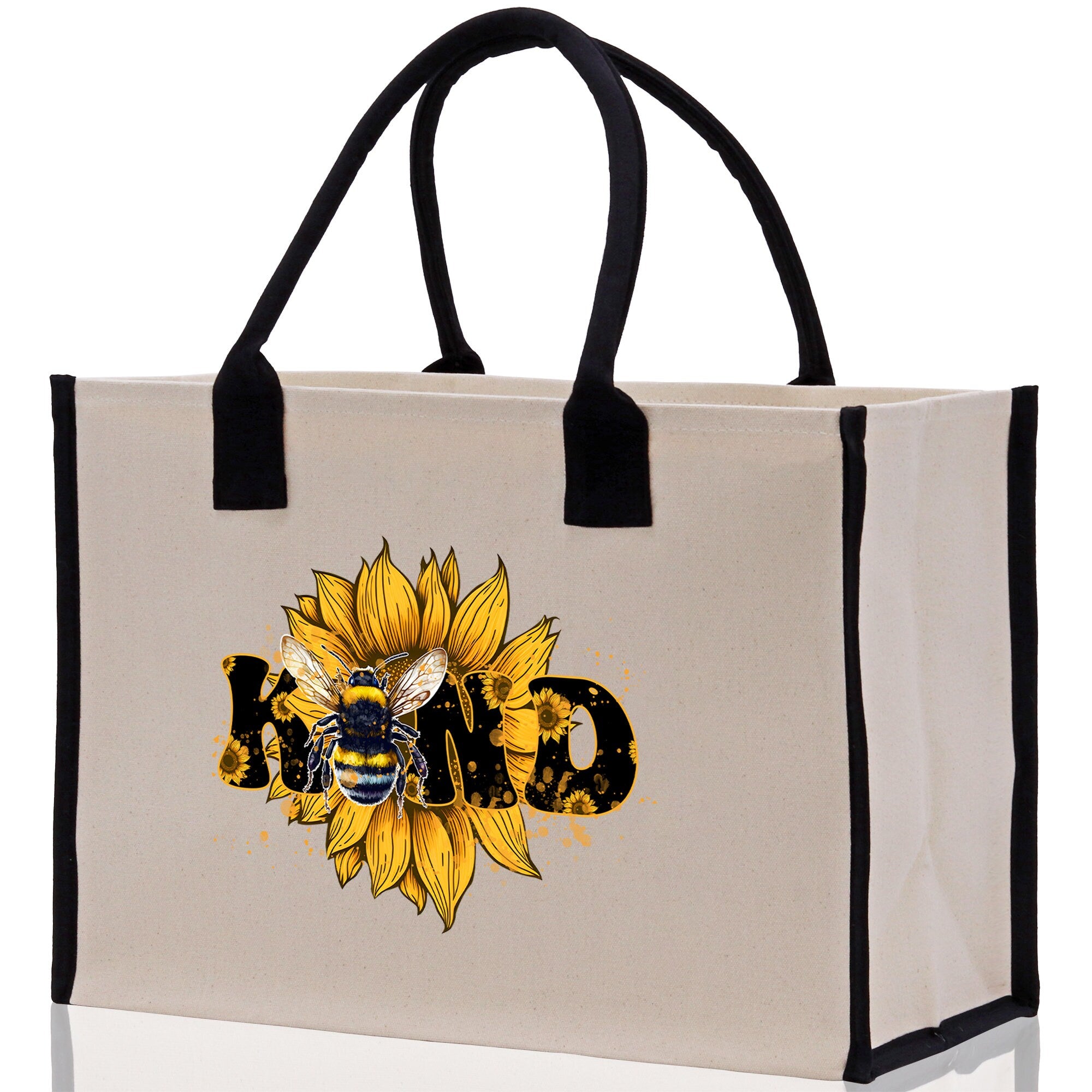 Kind Cotton Canvas Tote Bag Nurse Appreciation Gift Bag Gift for Her Birthday Gift Bee Kind Mental Health Matters Save The Bees