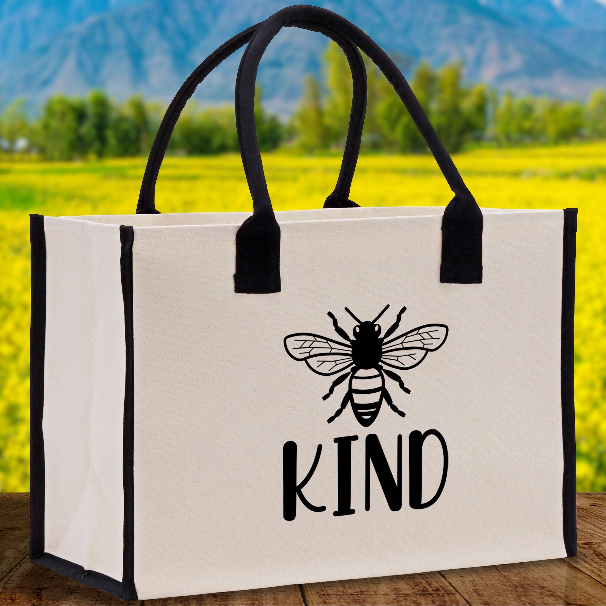 Kind Cotton Canvas Tote Bag Nurse Appreciation Gift Bag Gift for Her Birthday Gift Bee Kind Mental Health Matters Save The Bees