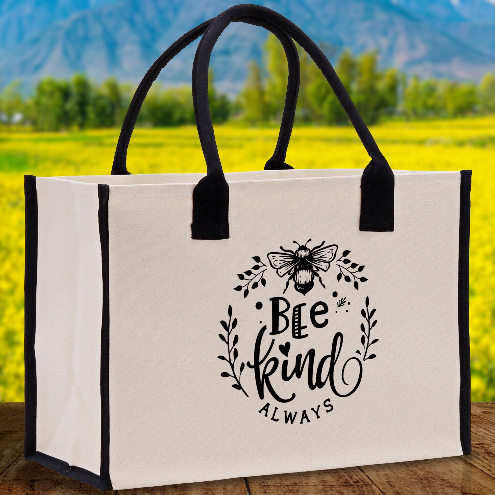 Bee Kind Always Cotton Canvas Tote Bag Nurse Appreciation Gift Bag Gift for Her Birthday Gift Bee Kind Mental Health Matters Save The Bees