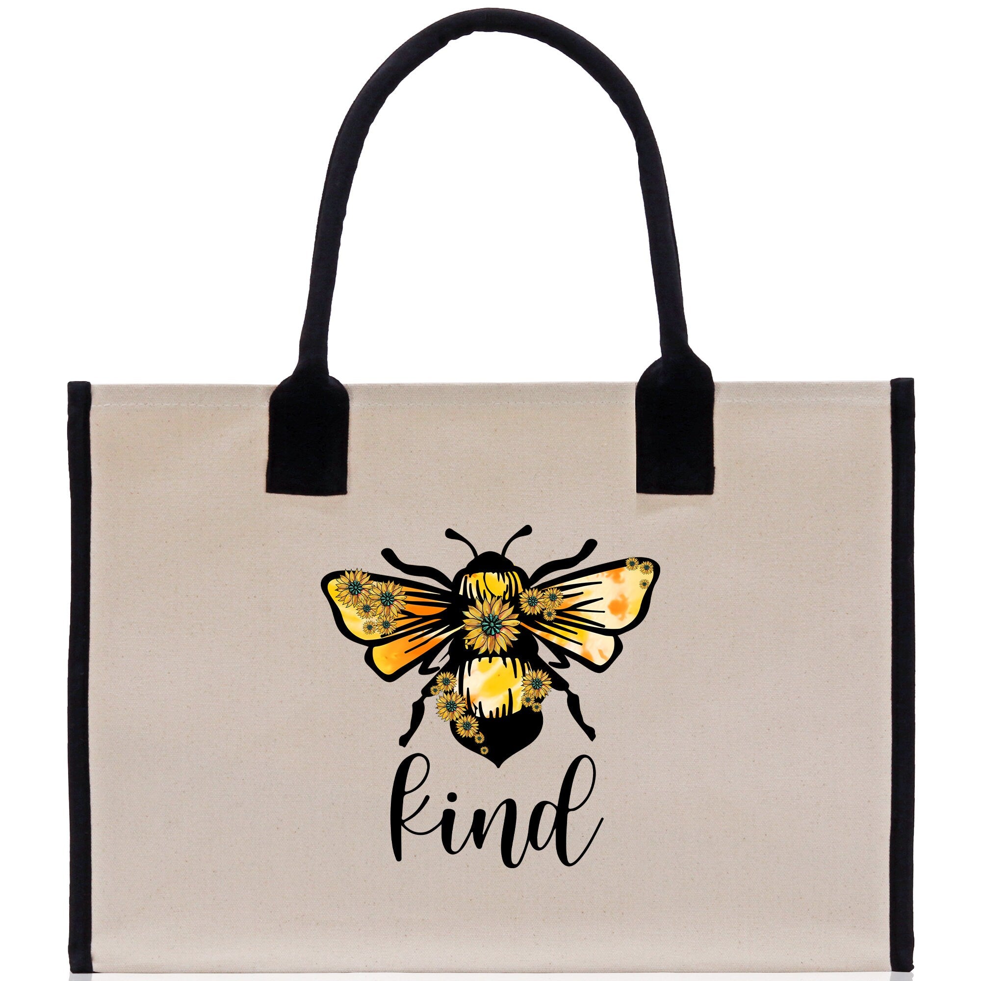 Kind Cotton Canvas Tote Bag Nurse Appreciation Gift Bag Gift for Her Birthday Gift Bee Kind Mental Health Matters Save The Bees