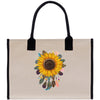 Sunflower Cotton Canvas Tote Bag Nurse Appreciation Gift Bag Gift for Her Birthday Gift Bee Kind Mental Health Matters Save The Bees