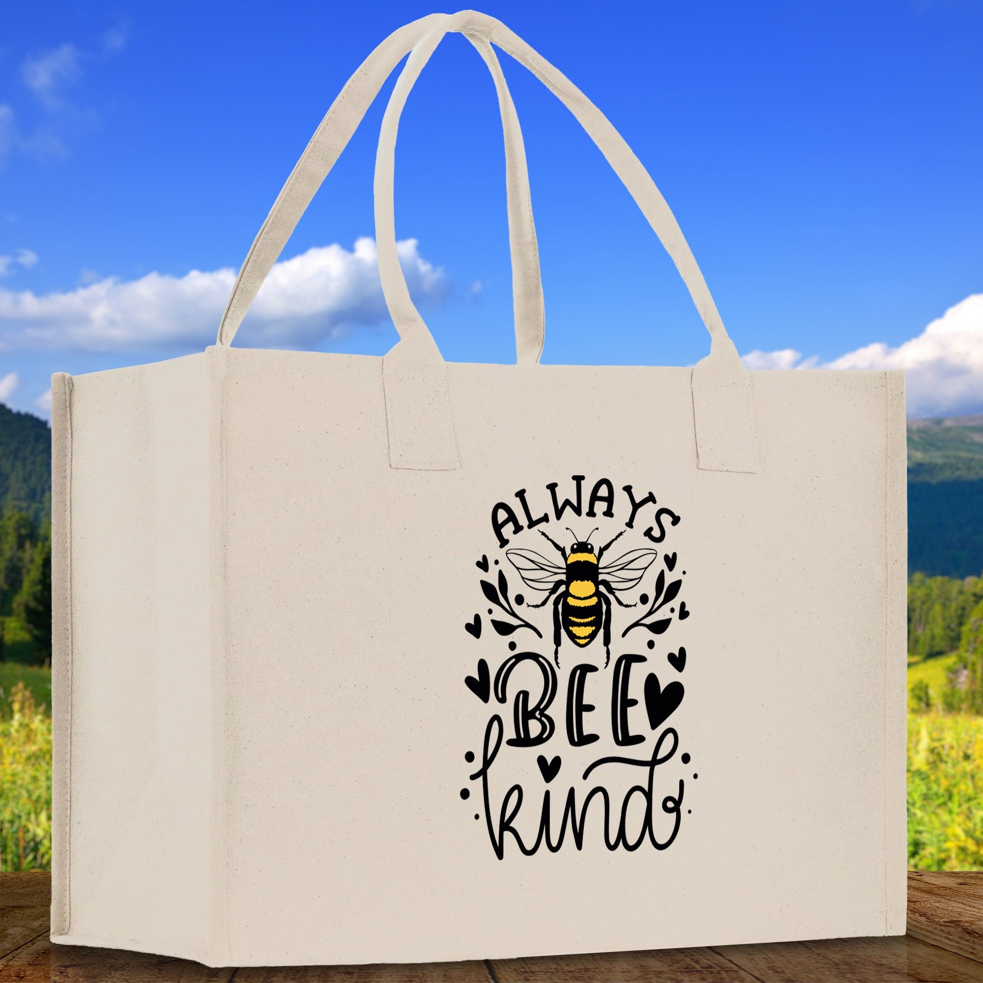 Always Bee Kind Cotton Canvas Tote Bag Nurse Appreciation Gift Bag Gift for Her Birthday Gift Bee Kind Mental Health Matters Save The Bees