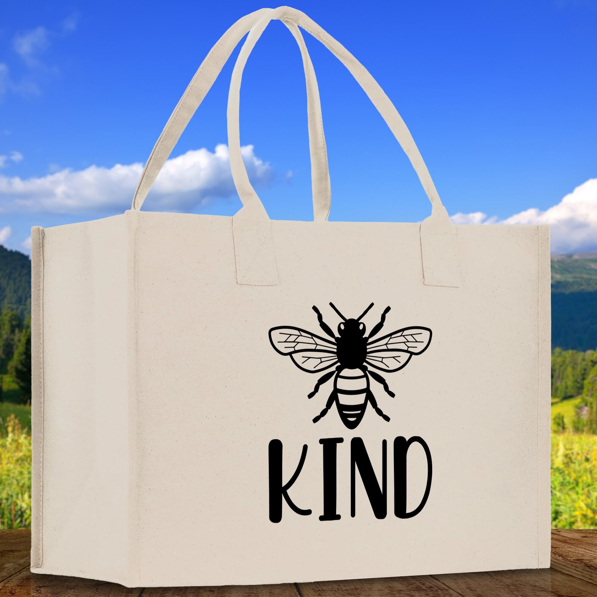 Kind Cotton Canvas Tote Bag Nurse Appreciation Gift Bag Gift for Her Birthday Gift Bee Kind Mental Health Matters Save The Bees