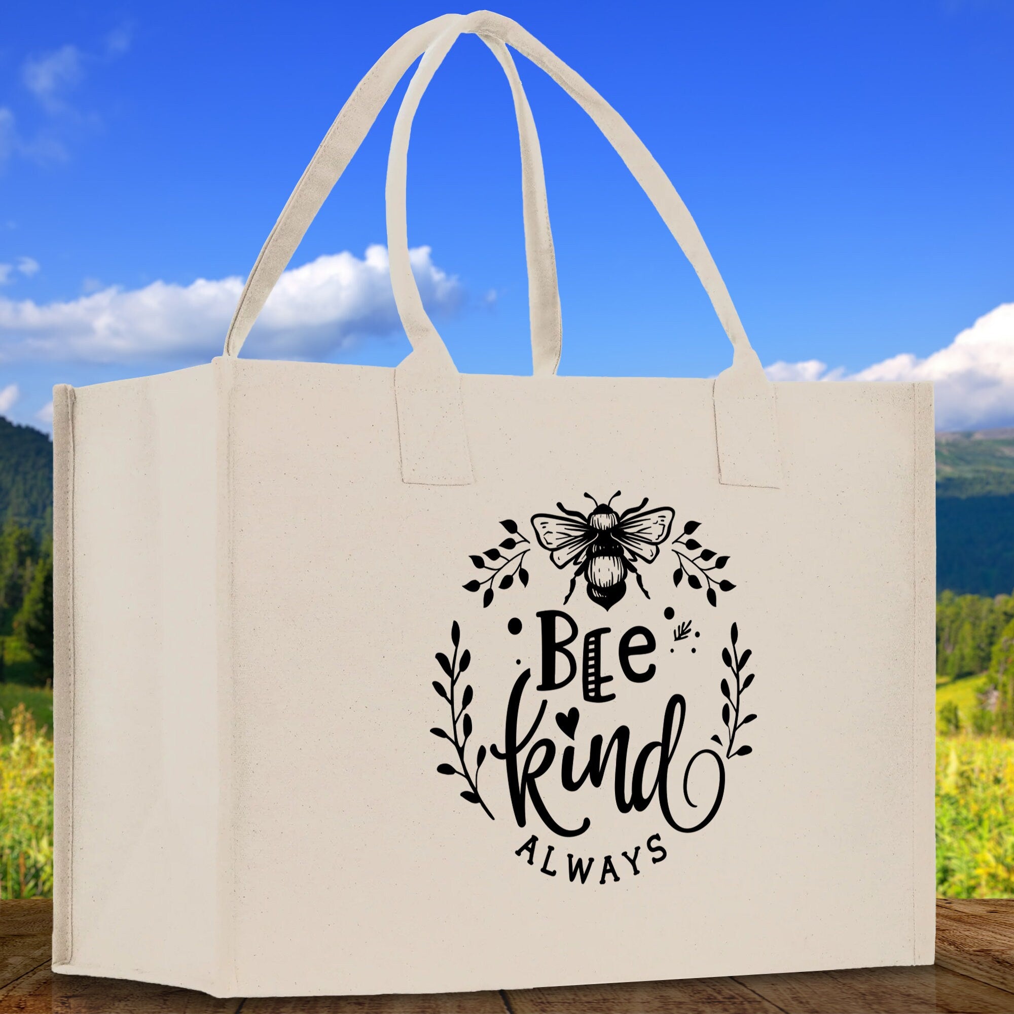 Bee Kind Always Cotton Canvas Tote Bag Nurse Appreciation Gift Bag Gift for Her Birthday Gift Bee Kind Mental Health Matters Save The Bees