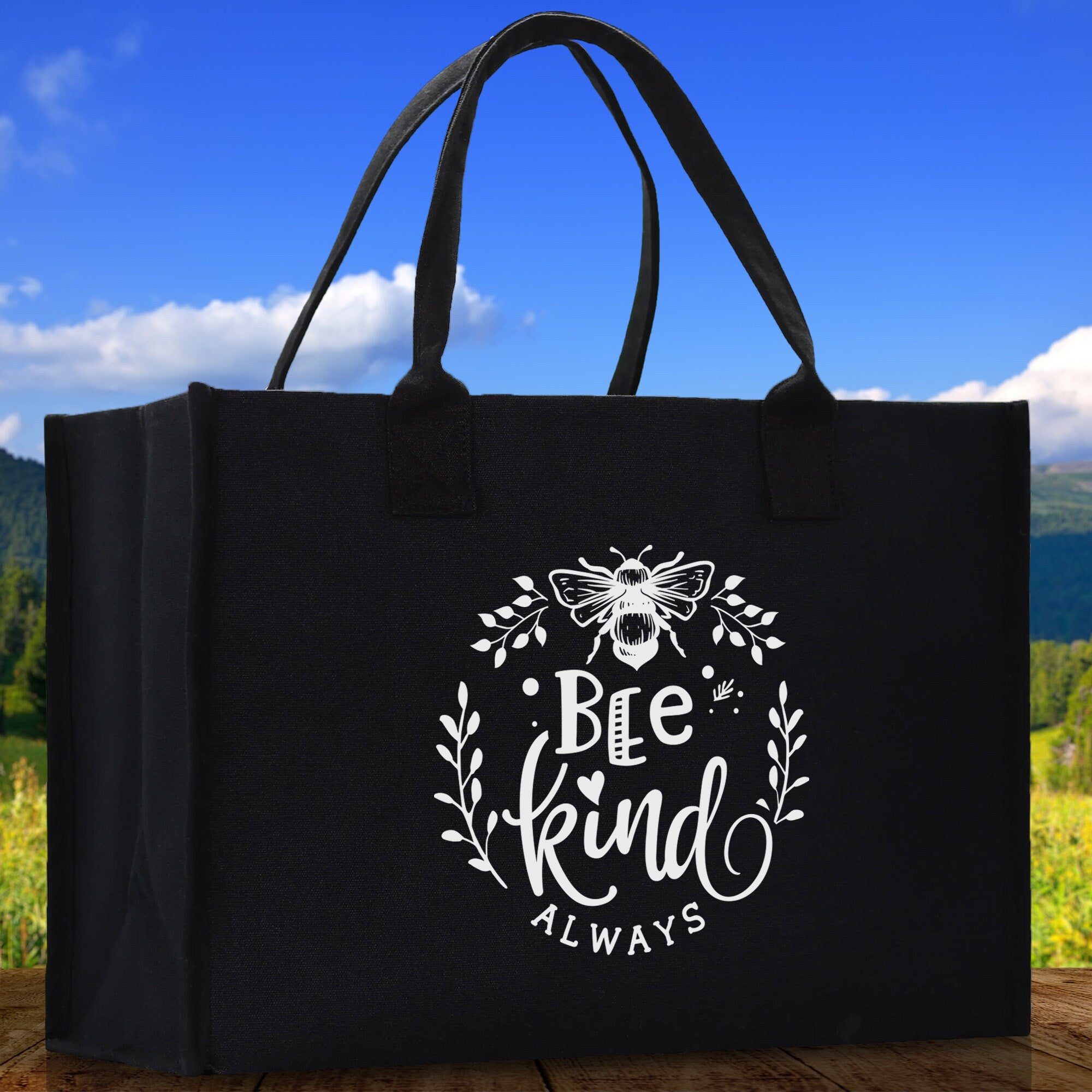 Bee Kind Always Cotton Canvas Tote Bag Nurse Appreciation Gift Bag Gift for Her Birthday Gift Bee Kind Mental Health Matters Save The Bees