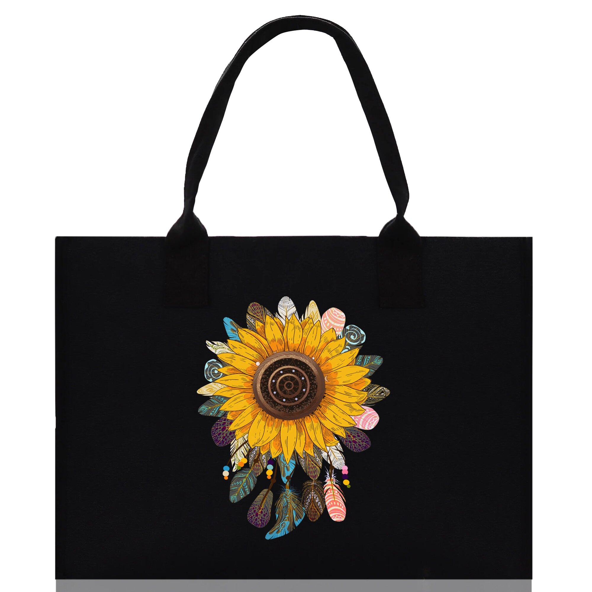 Sunflower Cotton Canvas Tote Bag Nurse Appreciation Gift Bag Gift for Her Birthday Gift Bee Kind Mental Health Matters Save The Bees