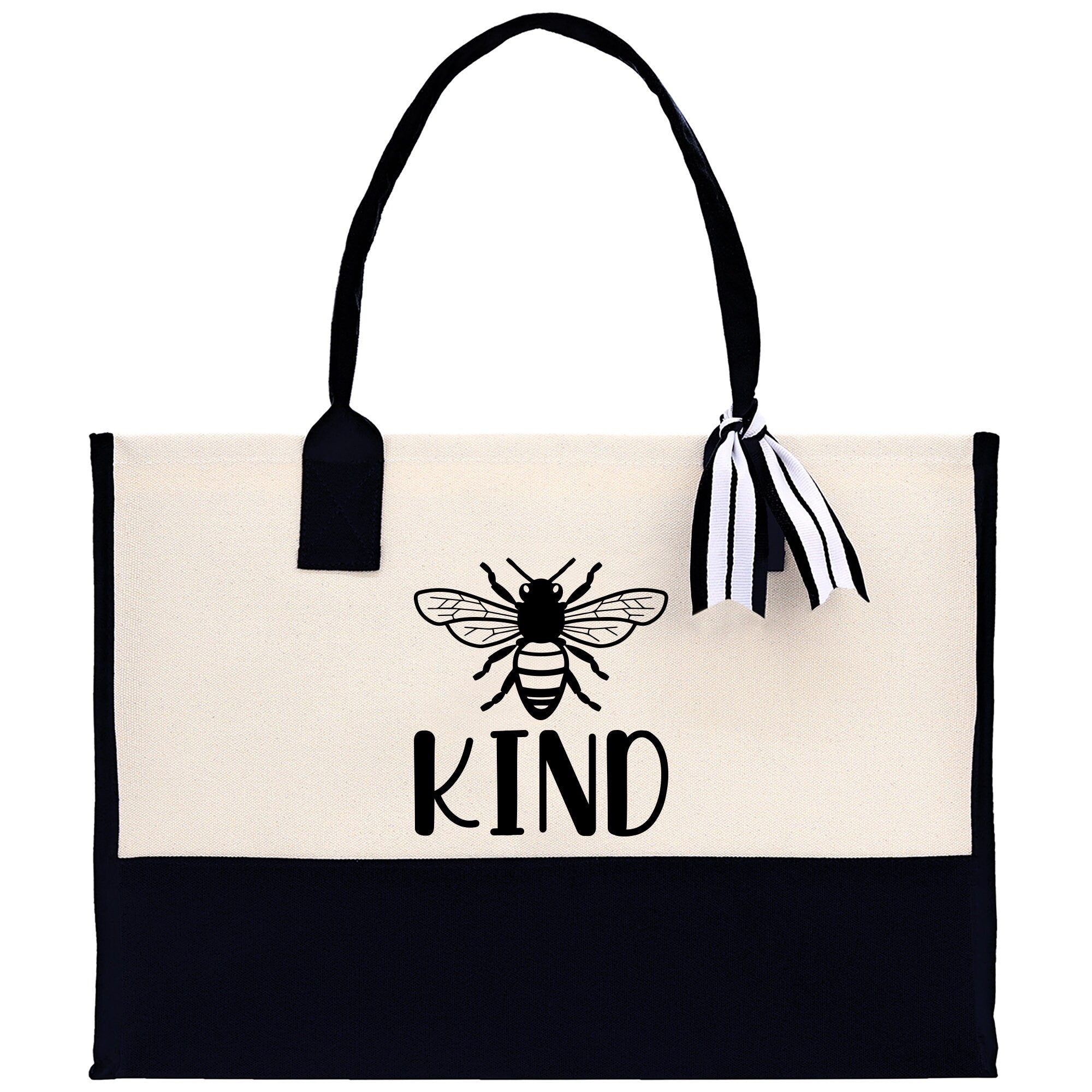 Kind Cotton Canvas Tote Bag Nurse Appreciation Gift Bag Gift for Her Birthday Gift Bee Kind Mental Health Matters Save The Bees