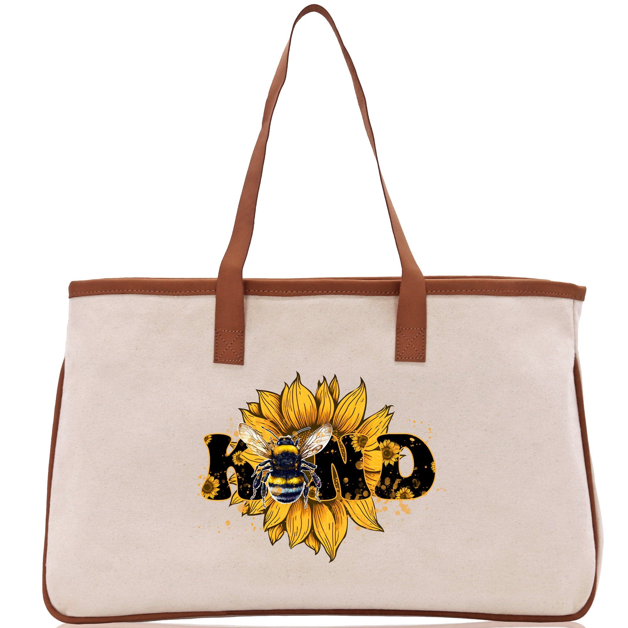 Kind Cotton Canvas Tote Bag Nurse Appreciation Gift Bag Gift for Her Birthday Gift Bee Kind Mental Health Matters Save The Bees