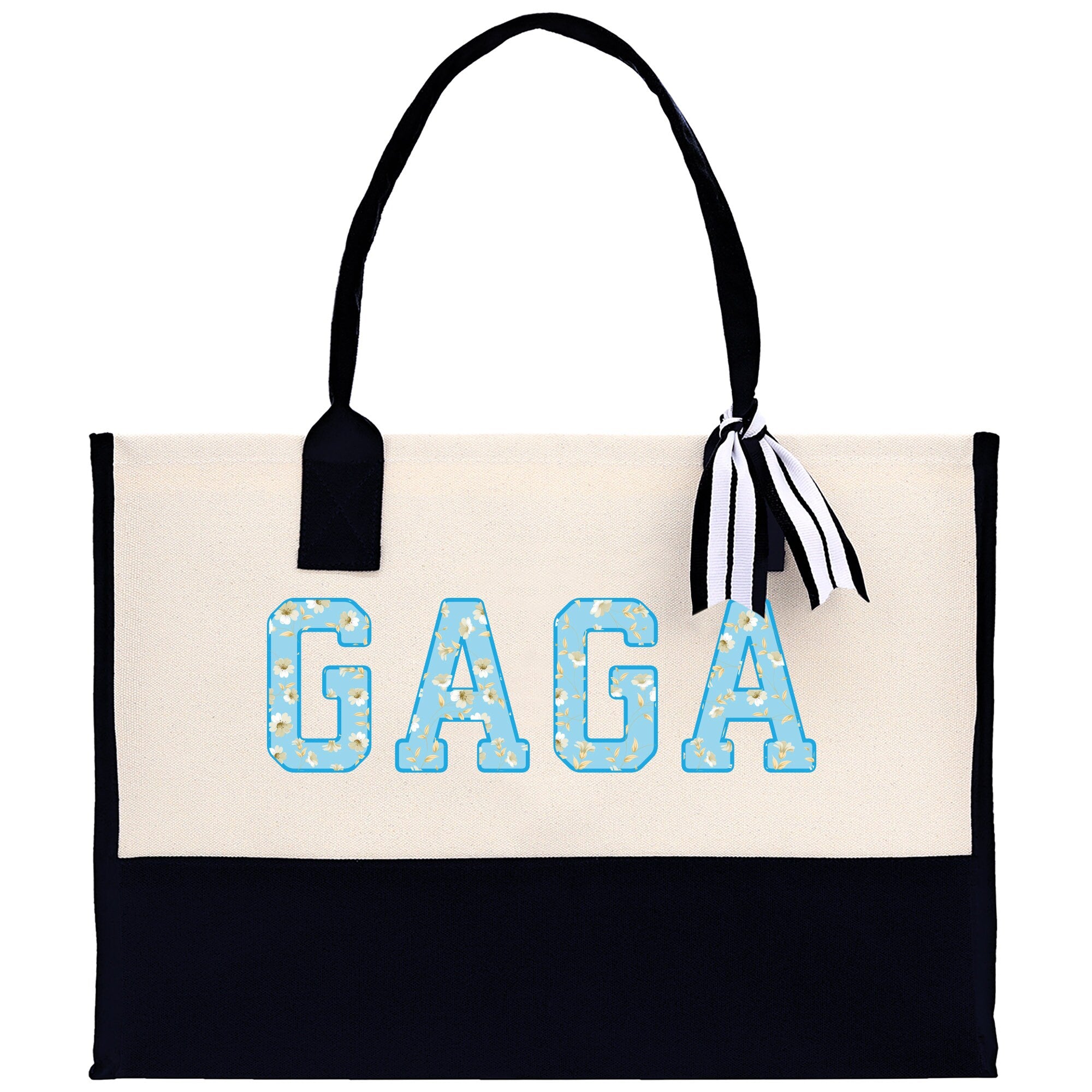 Gaga Gram Mimi Nana Grandma Canvas Tote Bag Grandma's Getaway Bag Grandma Gift Bag Mothers Day Gift Bag Grandma Beach Bag Gift for Grandma