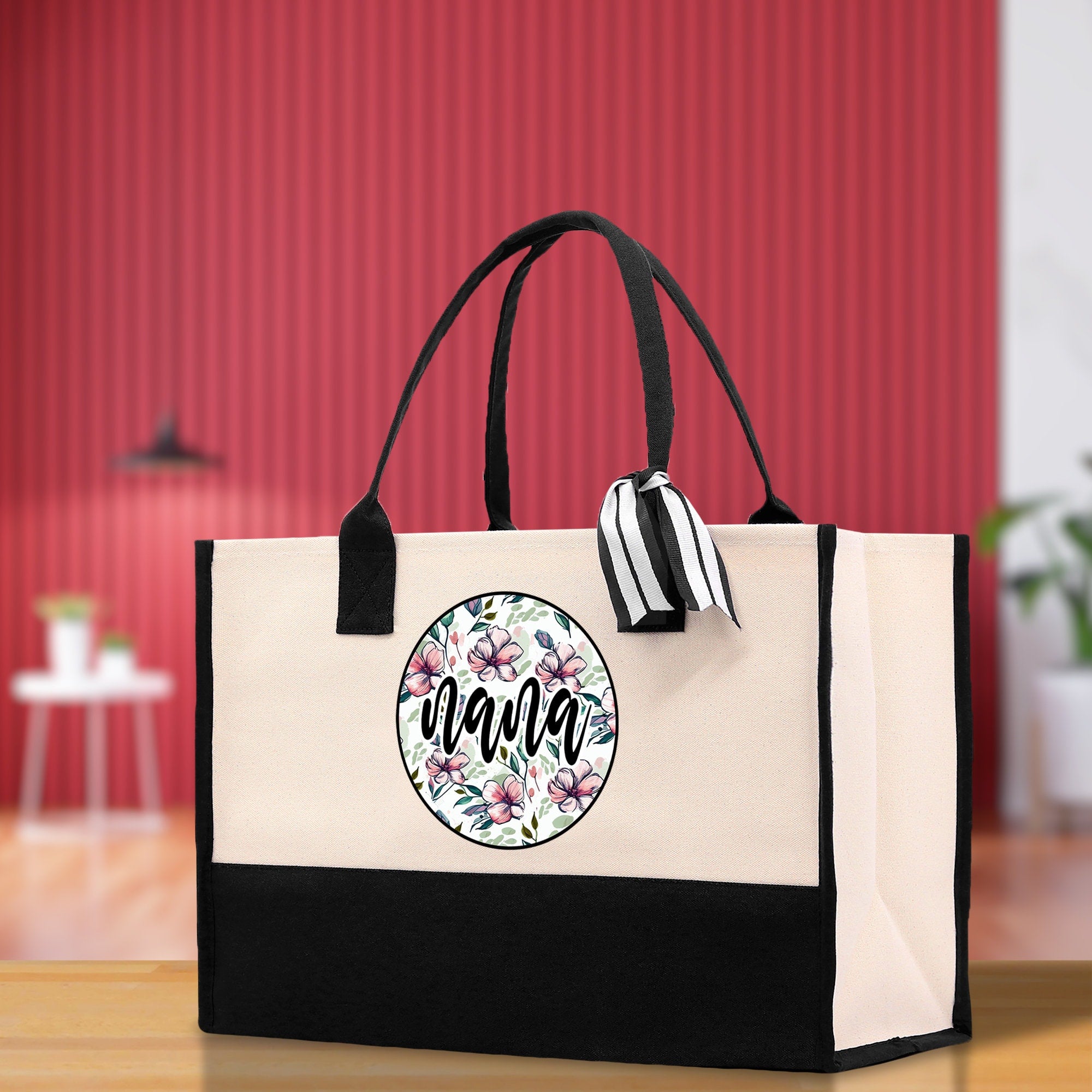 Gaga Gram Mimi Nana Grandma Canvas Tote Bag Grandma's Getaway Bag Grandma Gift Bag Mothers Day Gift Bag Grandma Beach Bag Gift for Grandma