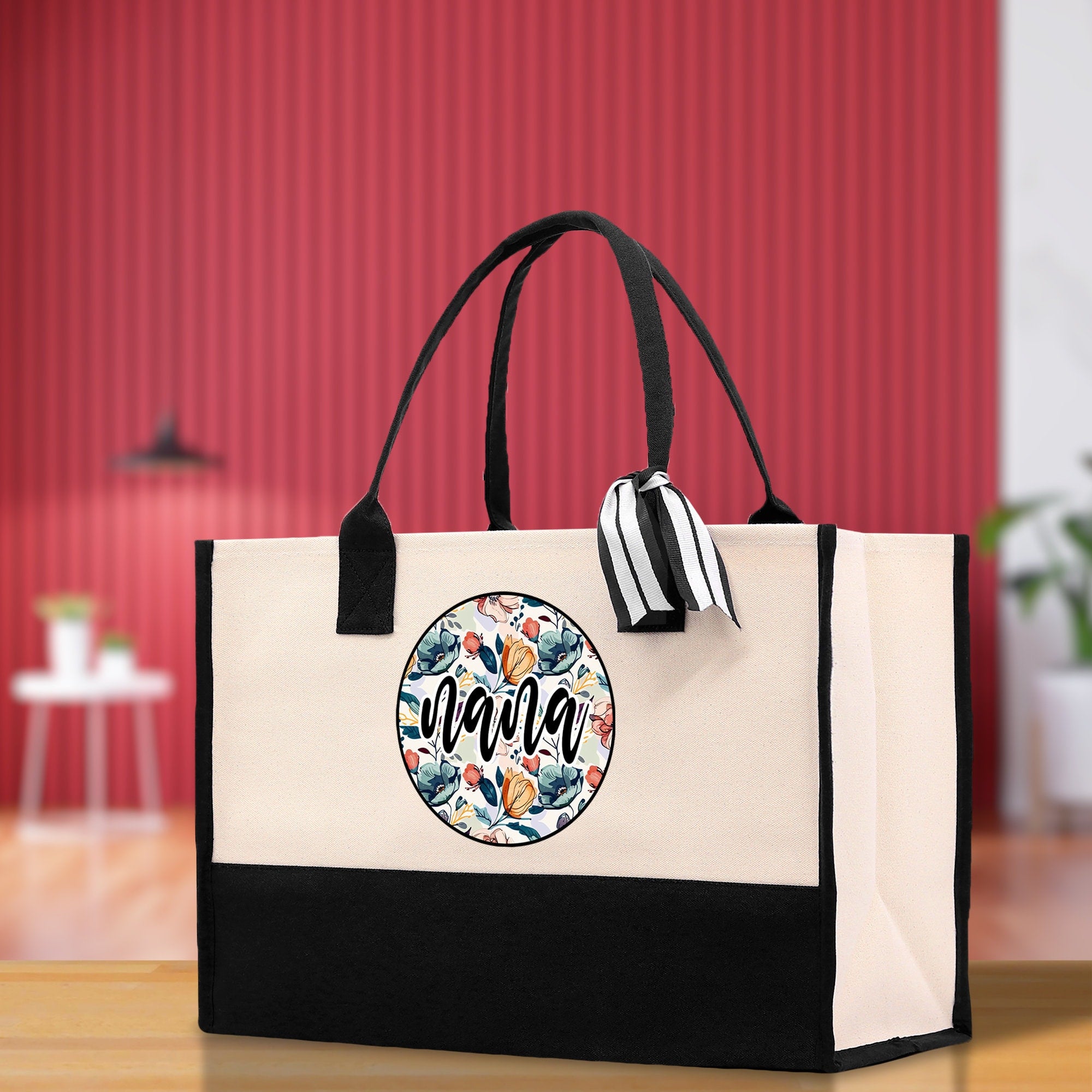 Gaga Gram Mimi Nana Grandma Canvas Tote Bag Grandma's Getaway Bag Grandma Gift Bag Mothers Day Gift Bag Grandma Beach Bag Gift for Grandma